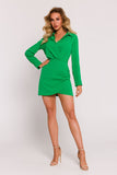 Elegant Mini Dress with V-Neck and Long Sleeves