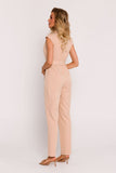 Elegant Asymmetrical Jumpsuit with Belt and Pockets