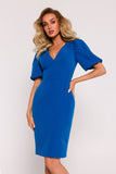 Elegant Waisted Dress with Corset and V-Neckline