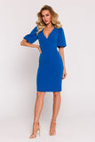 Elegant Waisted Dress with Corset and V-Neckline