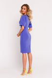 Elegant Waisted Dress with Corset and Back Slit