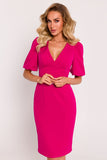 Elegant Waisted Dress with Corset and V-Neckline