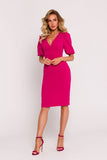 Elegant Waisted Dress with Corset and V-Neckline
