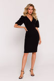 Elegant Waisted Dress with Corset and Back Slit