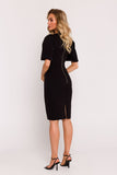 Elegant Waisted Dress with Corset and Back Slit