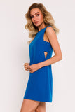 Polish Crafted A-Line Mini Dress with Unique Cutouts