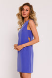 Elegant A-Line Mini Dress with Unique Side Cutouts