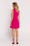 Elegant Sleeveless A-Line Mini Dress with Unique Cutouts