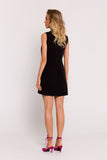 Polish A-Line Mini Dress with Unique Side Cutouts