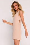 Unique A-Line Mini Dress with Side Cutouts and Zipper