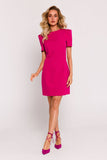 Elegant Mini Dress with Decorative Sleeves and Stitching