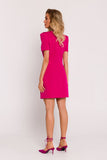 Elegant Mini Dress with Decorative Sleeves and Stitching