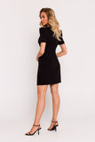 Elegant Mini Dress with Unique Front Stitching Details