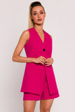 Elegant Polish Fabric Vest with Hidden Pockets
