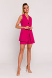 Elegant Polish Fabric Vest with Hidden Pockets
