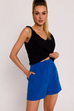 Polish Tailored Fabric Shorts with Elegant Design