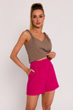 Polish Tailored Fabric Shorts with Elegant Design