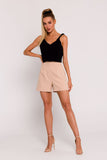 Polish Tailored Summer Fabric Shorts with Pockets