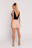 Polish Tailored Summer Fabric Shorts with Pockets