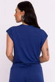 Elegant Envelope Cut Blouse with Draping Detail