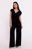 Elegantly Draped Women's Knit Blouse for Every Occasion