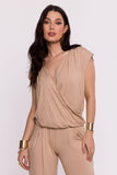 Elegant Envelope Cut Women's Blouse with Draping Detail