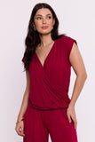 Elegant Envelope Cut Blouse with Batwing Sleeves