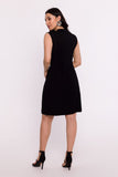 Elegant V-Neck Viscose Knit Mini Dress for Any Occasion