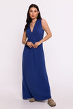 Elegant V-Neck Maxi Dress with Stylish Side Slit