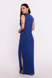 Elegant V-Neck Maxi Dress with Stylish Side Slit