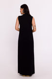 Elegant V-Neck Maxi Dress with Stylish Side Slit