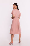 Elegant Envelope Neckline Fabric Dress with Batwing Sleeves