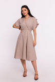 Polish Design Sensual Envelope Neckline Dress