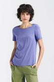 Elegant Purple Boat Neck Blouse for Every Occasion