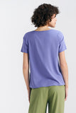 Elegant Purple Boat Neck Blouse for Every Occasion