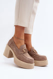 Eco-Suede Heeled Semi-Boots with Comfort and Style