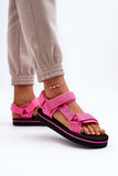 Comfortable Sporty Women's Textile Sandals with Velcro Fastening