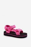 Comfortable Sporty Women's Textile Sandals with Velcro Fastening