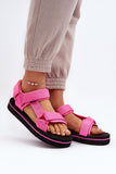 Comfortable Sporty Women's Textile Sandals with Velcro Fastening