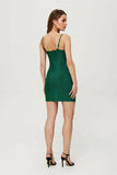 Elegant Metallic Knit Mini Tuba Dress with Adjustable Straps