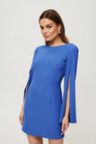 Elegant Mini Dress with Sophisticated V Back and Slits