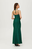 Elegant Maxi Dress with Metallic Knit and Ties