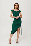 Shimmering Knit Tube Dress with Adjustable Design