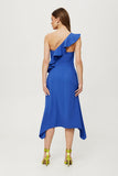 Elegant One-Shoulder Dress with Ruffle Detail