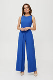 Elegant Sleeveless Jumpsuit with Wide Pleated Legs