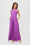 Elegant Sleeveless Jumpsuit with Wide Legs and Pockets