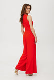 Elegantly Tailored Sleeveless Jumpsuit with Wide Legs