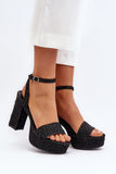 Elegant Stiletto Sandals with Adjustable Strap for Comfort