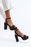 Elegant Stiletto Sandals with Adjustable Strap for Comfort