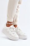 Eco-Friendly Women's Sneakers with Thick Lacing & Platform